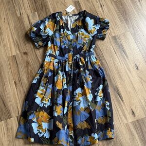 NWT Free Assembly Puff Sleeve Dress -Size Large